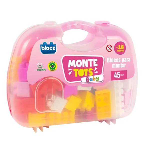 8587 Maleta Monte Toys Baby Rosa (45 peças)